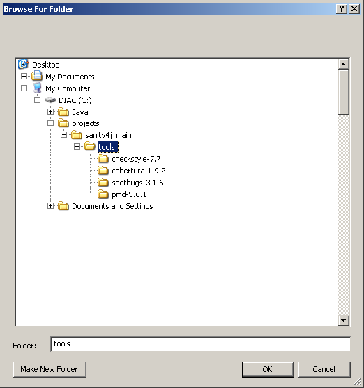 Eclipse screenshot showing the Product Tools Location.